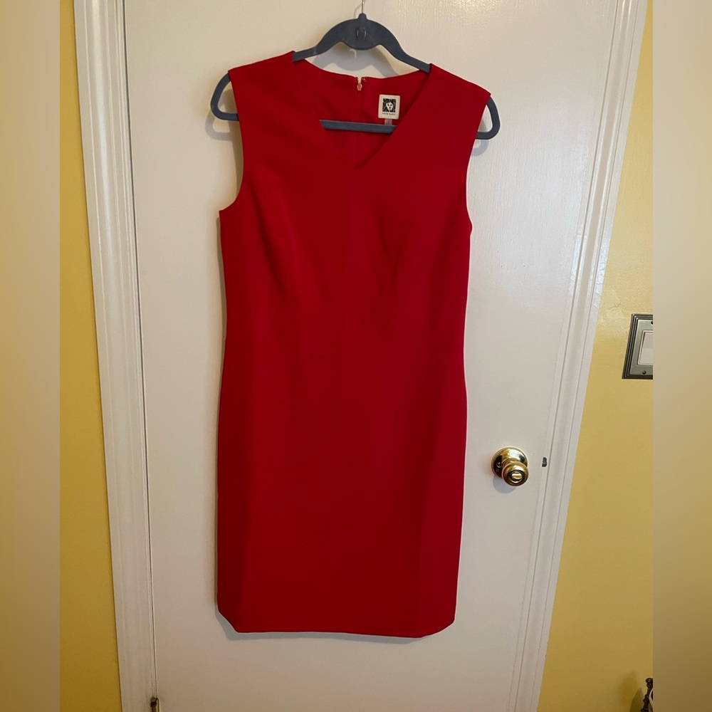 Anne Klein Vibrant Red Midi Dress